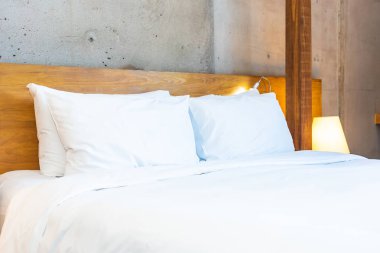 Beyaz rahat yastık Yatak Dekorasyon