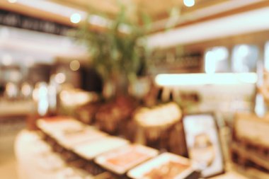 Soyut bulanıklık ve defocused açık büfe restoran ve kahve dükkanı CA