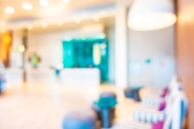 Otelde soyut bulanıklık ve defokus lobi dekorasyonu