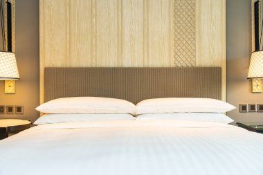 Beyaz rahat yastık Yatak Dekorasyon