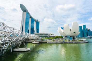 Singapur, 21 Ocak 2019: skyscra bina güzel mimari