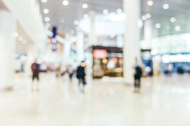 Soyut bulanıklık ve Havaalanı yolcu trans için terminal defocused