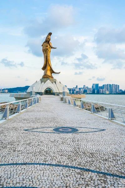 Kun iam socha mezník v městě Macao — Stock fotografie