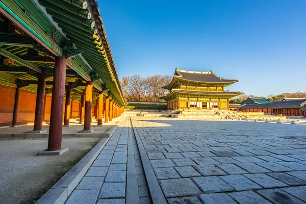 Όμορφη αρχιτεκτονική, κτίριο Changdeokgung palace στη Σεούλ ci — Φωτογραφία Αρχείου