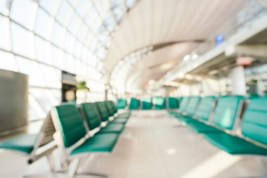Soyut bulanıklık ve ufuk Havaalanı terminal iç