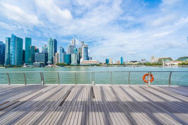 Singapur, 21 Ocak 2019: skyscra bina güzel mimari