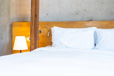 Beyaz rahat yastık Yatak Dekorasyon