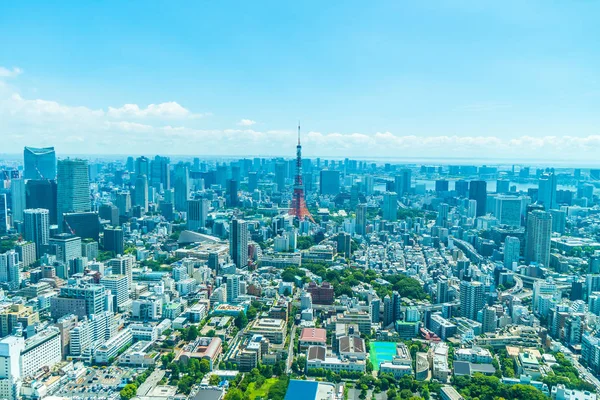 Bela arquitetura edifício tokyo cidade com torre de tokyo — Fotografia de Stock