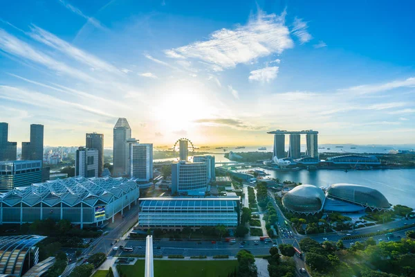 Прекрасної архітектури будівлі зовнішніх cityscape в Сінгапурі — стокове фото
