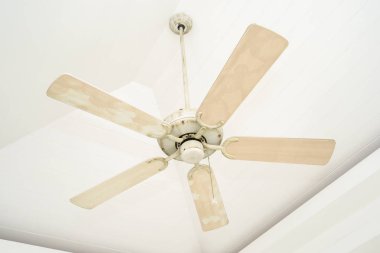 Beyaz tavan fan dekorasyon iç