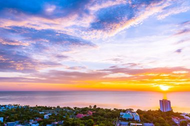 Güzel açık hava manzara ve hua hin şehir manzarası