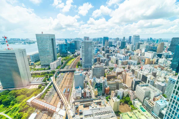 Vacker arkitektur byggnad i tokyo stadens silhuett — Stockfoto