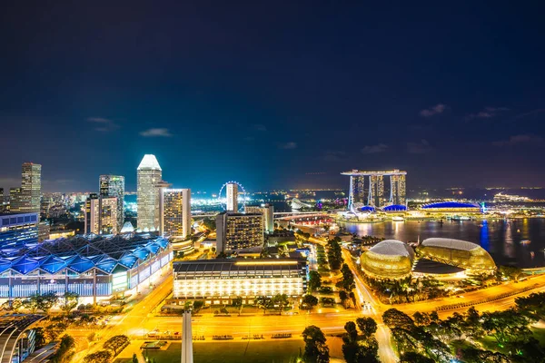 Beautiful architecture building exterior of singapore city — Stock Photo, Image