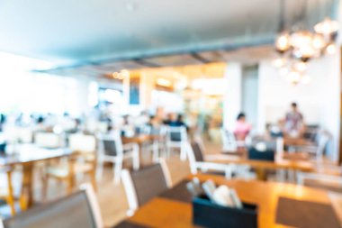 Soyut bulanıklık ve defocused açık büfe restoran ve kahve dükkanı CA