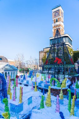 Sapporo Hokkaido, Japonya - 3 Şubat 2019 Shiroi koibito hatlarının