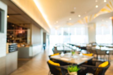 Soyut bulanıklık ve defocused açık büfe restoran ve kahve dükkanı CA