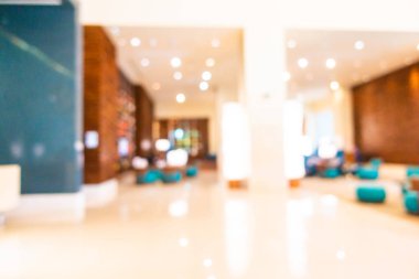Otelde soyut bulanıklık ve defokus lobi dekorasyonu