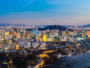 Bina Cityscape Seoul City güzel mimari