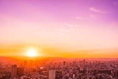 Taipei şehrinin güzel mimarisi