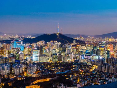 Bina Cityscape Seoul City güzel mimari