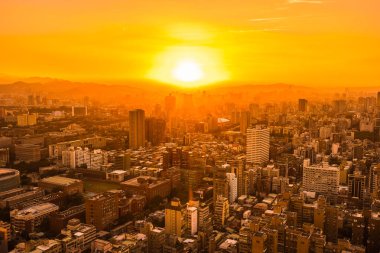 Taipei şehrinin güzel mimarisi