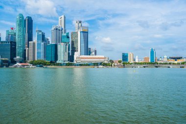 Singapur, 21 Ocak 2019: skyscra bina güzel mimari