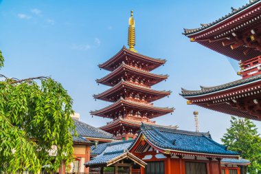 Güzel mimari Sensoji tapınağı inşa ünlü pla olduğunu