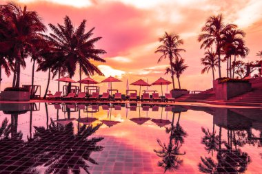 Güzel lüks otel ve tatil içinde Açık Yüzme Havuzu