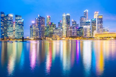 Singapur - 18 Ocak 2019: landma bina güzel mimari