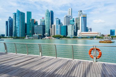 Singapur, 21 Ocak 2019: skyscra bina güzel mimari