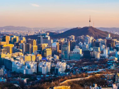 Bina Cityscape Seoul City güzel mimari