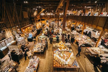 Otaru Hokkaido, Japonya - 5 Şubat 2019 güzel müzik kutusunda m