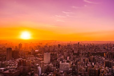 Taipei şehrinin güzel mimarisi