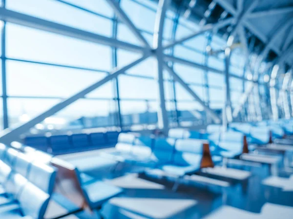 Abstract blur and defocused airport terminal interior — Stock Photo, Image