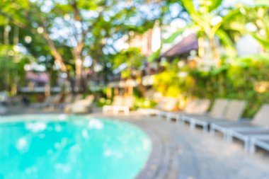 Soyut bulanıklık ve defokus açık yüzme havuzu