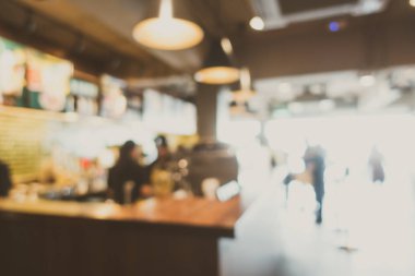 Arka plan için blur coffee shop kafe iç