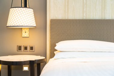 Beyaz rahat yastık Yatak Dekorasyon