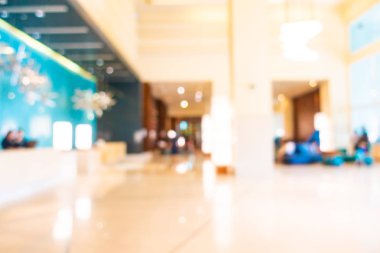 Otelde soyut bulanıklık ve defokus lobi dekorasyonu