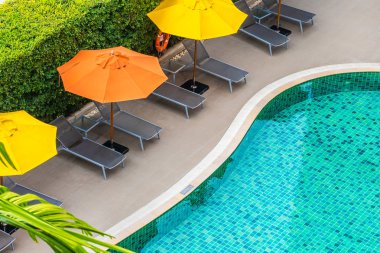 Tatil vaca için otel tatil güzel açık yüzme havuzu