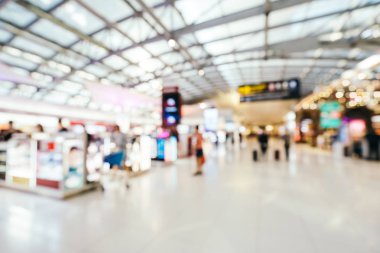 Soyut bulanıklık ve ufuk Havaalanı terminal iç