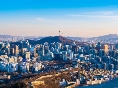 Bina Cityscape Seoul City güzel mimari