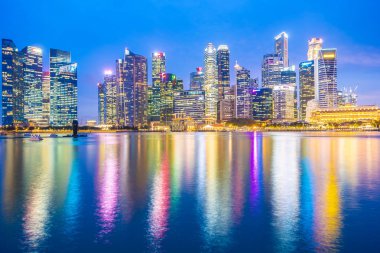 Singapur - 18 Ocak 2019: landma bina güzel mimari