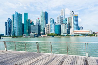 Singapur, 21 Ocak 2019: skyscra bina güzel mimari