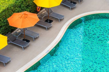 Tatil vaca için otel tatil güzel açık yüzme havuzu