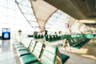 Soyut bulanıklık ve ufuk Havaalanı terminal iç
