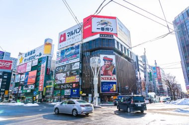 Sapporo Hokkaido, Japonya - 3 Şubat 2019 Beautiful Mimarlık