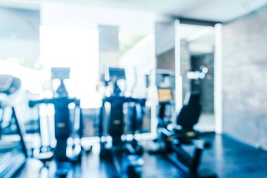 Spor salonu iç soyut bulanıklık fitness ekipmanları