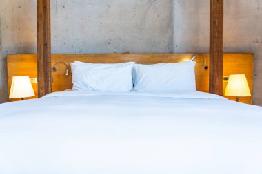 Beyaz rahat yastık Yatak Dekorasyon