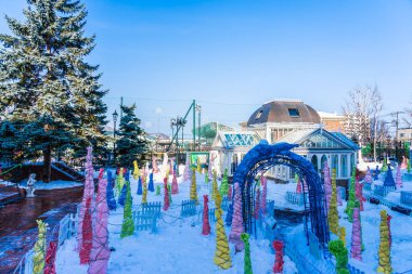 Sapporo Hokkaido, Japonya - 3 Şubat 2019 Shiroi koibito hatlarının