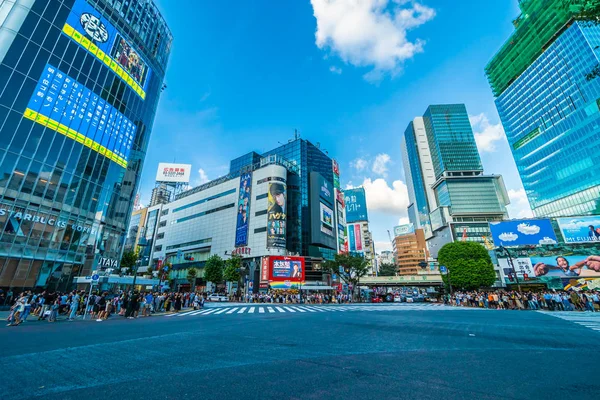 Tokio, Japón Jul 29, 2018: La intersección o cruce de Shibuya es —  Fotos de Stock